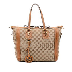 Pre-Loved Gucci Medium GG Canvas Charm Satchel